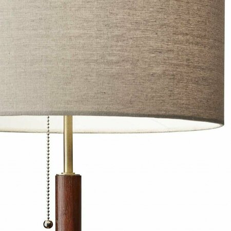 Homeroots Walnut Wood & Metal Table Lamp15 x 7 x 26.25 in. 372570